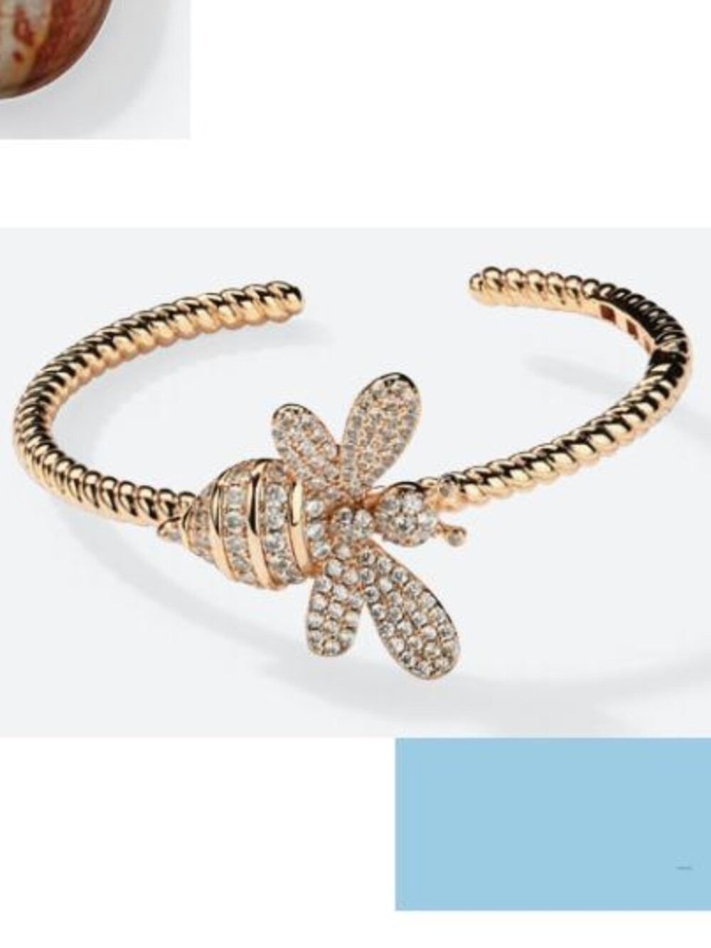 Park Lane Gold Bee Pavé Crystal Bracelet
